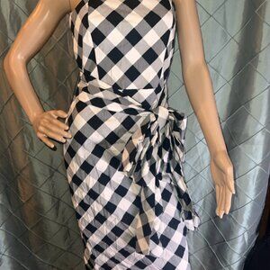 NWT Sz‎ 2 WHITE HOUSE BLACK MARKET GINGHAM SHEATH DRESS, REMOVABLE BELT